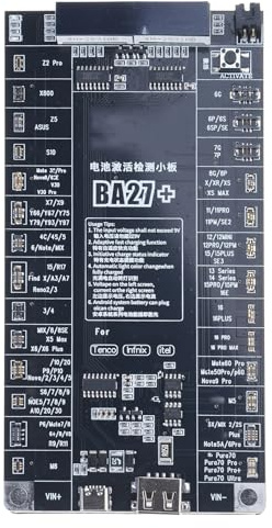 YUGSHNKFC Profesional Batería Activación Placa de Carga Panel de Detección Accesorios para Smartphone Mantenimiento de Corriente LED Indicador Baterías Vida Extensores