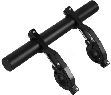 Milisten Estensore Manubrio per Bicicletta in Lega di Alluminio Nero Installazione Semplice e Multifunzione per Accessori Ciclismo