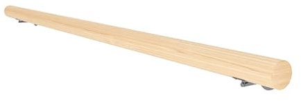 Pasamanos Escalera De Madera Maciza, Barandilla Escalera De Metal Resistente, Pasamanos De Seguridad Interior Y Exterior, Barras Antideslizantes Para Casa, Jardín, Pasillo, Loft, Terraza(150cm)