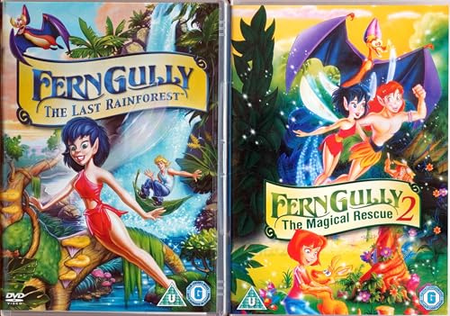 FERNGULLY 1-2 COMPLETE COLLECTION / 1. RERNGULLY - THE LAST RAINFOREST / 2. FERNGULLY 2 - THE MAGICAL RESCUE = ULTIMATE 2x DVD SET