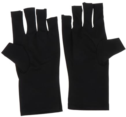 DONFAMDS 2piezas Guantes Para Manicura De Poliéster Protección Uv Guantes De Protección Para Uñas Para Cuidado De Manos Salón De Belleza