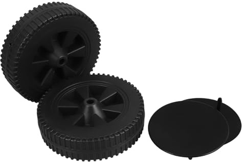 DINHEAROM Ruote Girevoli per Carrello da 7 Pollici in Plastica Resistente Ad Alte Temperature, Kit da 2 Ruote per Grill e Attrezzature Esterne, Montaggio Semplice per Barbecue e Tosaerba