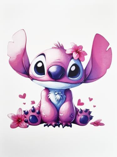 Disney Poster mural décoratif série Cartoon Lilo et Stitch Angel Expérience 624 Impression sur papier couché 40x30cm sans cadre
