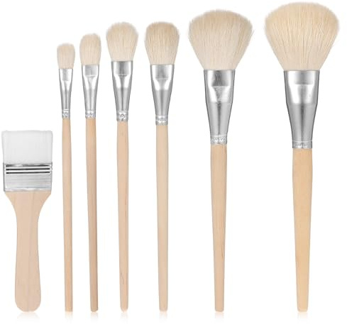 Sibba 7 Stück Pinselset Acrylfarben Vergoldungs-Pinsel-Set Pinsel Acrylfarbe für Acrylmalerei, Keramikglasur, Aquarell, Öl, Blattgold, Ton