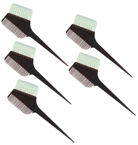 Generico Kit per Tintura dei Chioma 5 Pezzi Ciotola per Colorazione Pettine e Spazzola per Parrucchiere Strumenti Professionali in Plastica per Uso Salone e Fai da Te