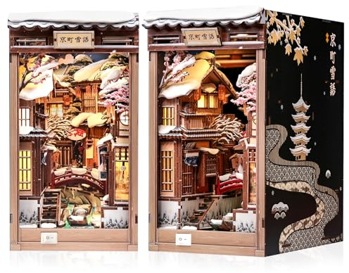 CUTEBEE Book Nook Kit - Casetta di bambole miniatura DIY festa messicana, Decorazione libreria con luci LED vibrante, Regalo famiglia & amici (Plaza de los Muertos)