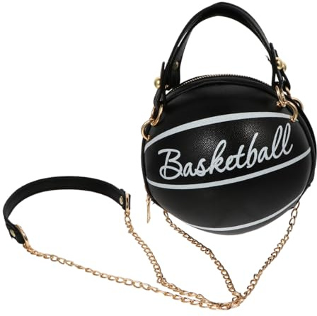 IMIKEYA Borsa a tracolla da donna a forma di pallone da pallacanestro, piccola borsa design originale per uso quotidiano ed eventi casual