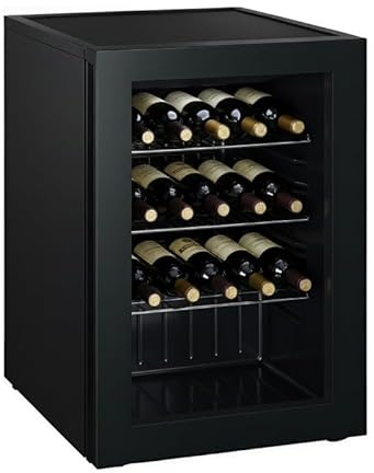 Cave à Vin de Service 15 Bouteilles – Noire – Double Vitrage – 6 à 14°C