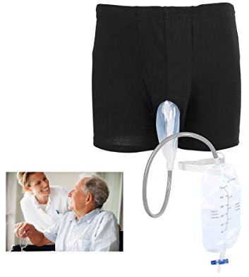 Greeflu Urinbeutel, Urinbeutel-Sammler, tragbar, für Männer, System, Katheter, Pipi, wasserdicht und verhindert Verlegenheit älterer Menschen, 1 Stück (1 Stück)