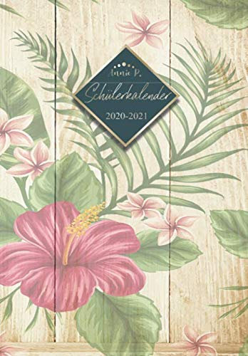 Schülerkalender 2020 / 2021: Schulplaner von August 2020 bis Juli 2021 / Praktischer Schülertimer zum notieren, planen und organisieren aller ... für das Schuljahr 20/21 Motiv Retro Flowers