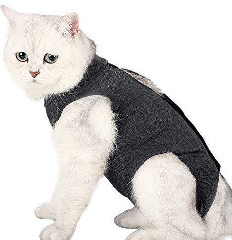 LIANZIMAU Body Gatto Post Operatorio E-Collar Alternativa per Gatti e Cani, Dopo Un Intervento Chirurgico Wear Tuta Gatto Post Intervento