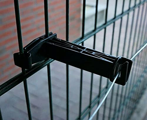 Isolator für Doppelstabmattenzaun Elektrozaun, 10 Stück | Gartenzaun, Weidezaun für Band Litze Seil Draht
