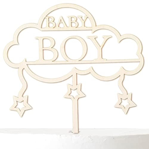 Cake Topper BABY BOY - Tortendekoration zur Geburt und Taufe