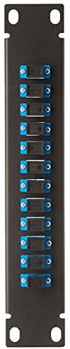 Delock 10″ LWL Patchpanel 12 Port SC Simplex blau 1 HE schwarz