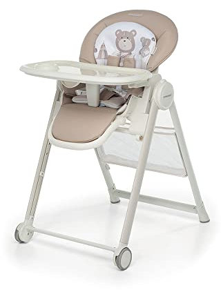 Foppapedretti Seggiolone Sdraietta Misterchef, bambini da 0 a 3 anni (fino a 15 Kg), Seduta/Poggiapiedi/Schienale Regolabili, Cesto Porta Oggetti, Stabile, con Imbottitura Lavabile, Augh