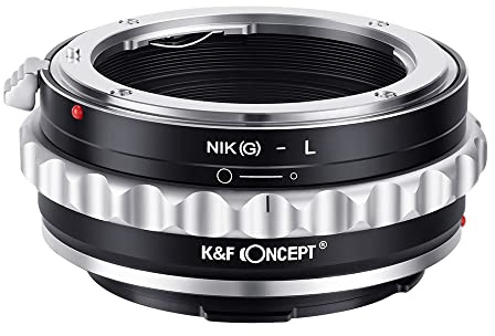 K&F CONCEPT NIK(G) to L Mount Adapter, Manual Focus Adapter Compatible with Nikon F (G-Type) Lens to L Mount Camera Body