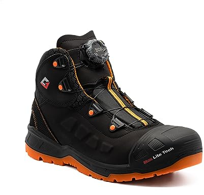 GARSPORT Ghost Mid 3 S3 herr säkerhetssko, Svart Orange, 40 EU