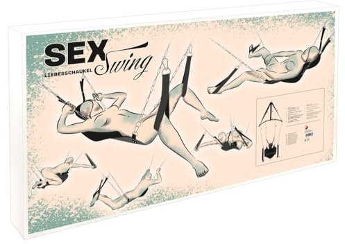 You2Toys Sex Swing - erotische Liebes-Schaukel für Frauen und Männer, für Freestyle-Sex mit dem Partner, mit bequemer Polsterung, schwarz/silber