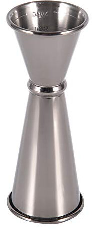 Uadme Jigger,1 onzas/2 onzas de doble cara cóctel Jigger de acero inoxidable Medida de onza para cóctel,ron,hogar,bar,fiesta,vino,bebida (negro)