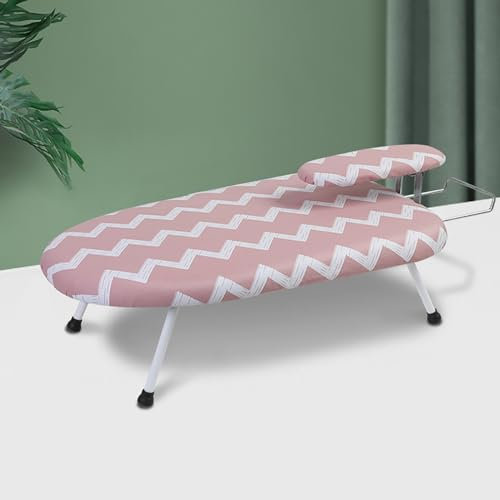 Tragbares, faltbares Bügelbrett für den Schreibtisch mit Bügeleisenständer, platzsparendes Mini-Bügelbrett, Tisch-Bügelbrett/kompaktes Bügelbrett – geeignet für Zuhause und auf Reisen ( Color : E , Si