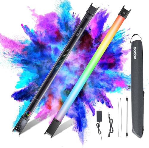 Godox TL60 Handheld Light Wand, RGB Stick Light for Photography, 2600mAh Rechargeable Tube Light for Video Shooting, APP Control 2700K-6500K 39 FX Effects for Studio Photography Recording Streaming