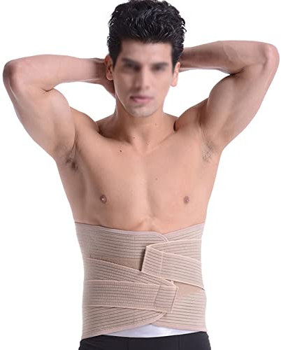 SUNMME 33 cm volle Rückenstütze, Lendenwirbelgürtel, Rücken für Männer und Frauen, breiter Taillentrimmergürtel, Schmerzlinderung, Brustkyphose, abgerundete Schultern, Haltungskorrektur (L) (AL)