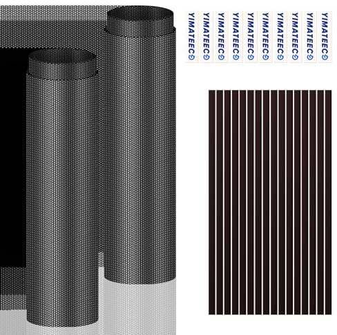 YIMATEECO PC dammfilter 400 x 300 mm, 4-pack gör-det-själv PC-fodral dammnätfilter PVC dammtätt filterskydd kylfläkt grillar med magnetisk remsa för dator PC-fodralhögtalare (PVC, 400 x 300 mm, 4 st,