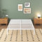 Lutown-Teen White King Bed Frame, 5ft with Rounded Corner Legs, Heavy Duty Metal, Noise Free, Easy Assembly