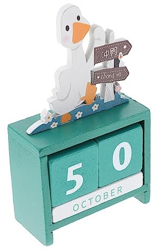 Gogogmee Kalender-zubehör Aus Holz Dekorativer Kalender Für Zuhause Schule Büro Klein Und Leicht
