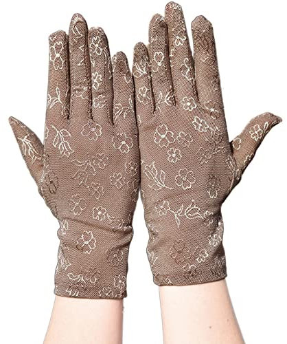 Generisch Atmungsaktive Handschuhe aus -beständigem Reitleinwand-Show-Party-Haushaltsnetz im Freien Handschuhe Mädchen Fingerlos (Pink, One Size)