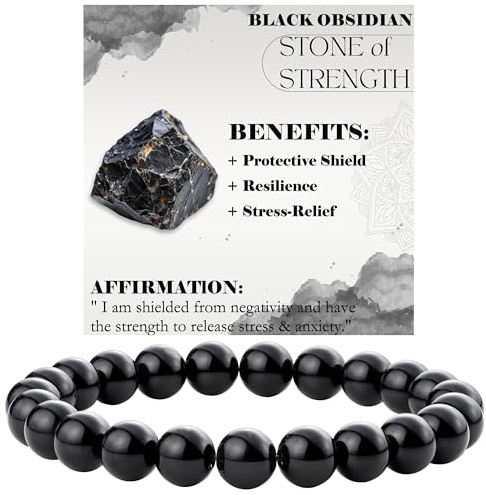 Bivei Kristall Armband für Frauen 8mm Perlen Halbedelstein Natürlicher Stein Dehnbarer Elastischer Schmuck Yoga Geschenke