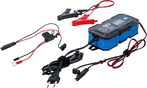 BGS 63506 | Digitales Batterie-Ladegerät | 6/12 V | 4 A | 4-120 Ah | Lithium-, Gel-, AGM- & Standard-Blei-Säure-Batterien | IP65 | SUPPLY max. 3 A | Verpolungsschutz