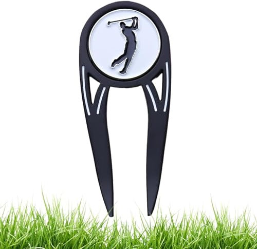 Golf Pitchgabel und Ballmarker,Golf Pitchgabel - Magnetisches Ballmarker-Divot-Reparaturwerkzeug aus Metall | Grünes Pitchgabel-Putting-Ausrichtungs-Rasengabel für Golf
