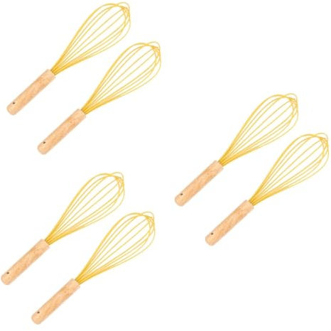 Cabilock Lot De 3 Batteurs Et Fouets en Silicone Mixeur Manuel À Main pour Outils De Cuisson Gadget De Cuisine 2 Pièces X 3