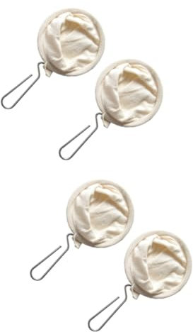 MOTHNUR 4piezas Bolsa De Filtro De Café Reutilizable De Acero Inoxidable Asa De Flanela Filtro Para Café y Té Para Preparaciones Caseras