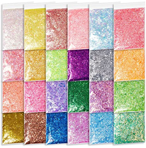 Lot de 24/12 pièces de papier pour bonbons en cellophane coloré en résine époxy fait à la main