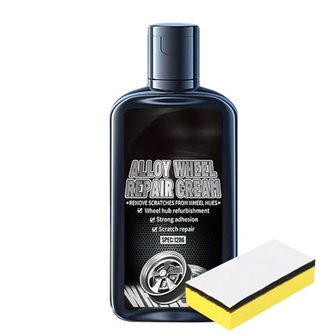 Riparazione graffi mozzo ruota, rimozione graffi cerchio auto, strumenti di riparazione auto, kit rapido per la rimozione dei graffi cerchio auto con spugna da 120 g, agente di riparazione pneumatici