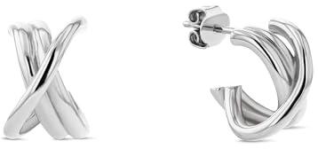 Tommy Hilfiger Jewelry Doppeltes Ketten-Armband oder Halskette für Damen, oder Ohrringe aus Edelstahl mit einem Nautischen Knoten – Erhältlich in Silber, Gold oder Bicolor