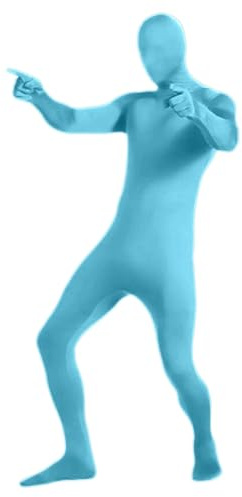 EQWIGKEIT Mono de cuerpo completo para hombre para adultos, traje de cuerpo completo ajustado unisex mono elástico cosplay disfraz de Halloween segunda piel adultos cara abierta bodysuit, S