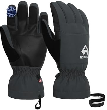 Pioneer Camp Gants d'hiver imperméables chauds pour écran tactile pour homme et femme, gants de ski, gants de vélo pour ski, snowboard