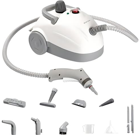 ZMJGLL Limpiador a Vapor, Capacidad de 1200 ml con 10 Accesorios, máquina de Limpieza a Vapor Multiusos, para alfombras, Cortinas, sofá