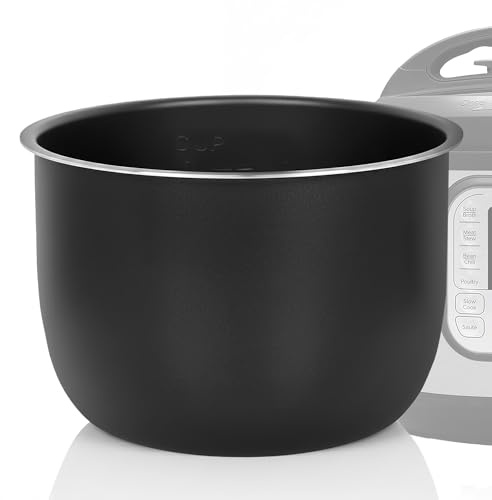 Linkidea - Pentola interna in lega di alluminio da 6 quarti (circa 5,7 litri) compatibile con la pentola a pressione Instant Pot Duo 7-in-1, recipiente di cottura antiaderente