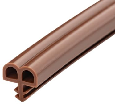 Joint De Porte Isolant Phonique Joint D'Étanchéité en Silicone Pour Rainure De Porte en Bois Isolation Phonique Coupe Vent Anti Poussière Et Résistant Aux Chocs Marron 5M X 3