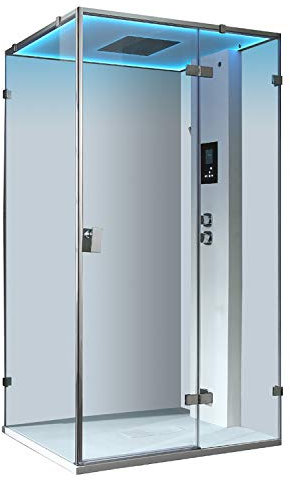 AWT Dampfdusche LD107F15 weiß glänzend/120x90/rechts