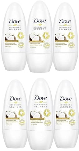 Dove 6X Roll on Anti-Transpirant 48H Noix DE Coco et Fleur DE Jasmin 50 ML