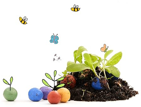Die Stadtgärtner I 300 bunte Blumenmurmeln – lose & unverpackt zum Basteln und Verschenken I Natürliche Geschenke und Mitgebsel für Kinder & Erwachsene