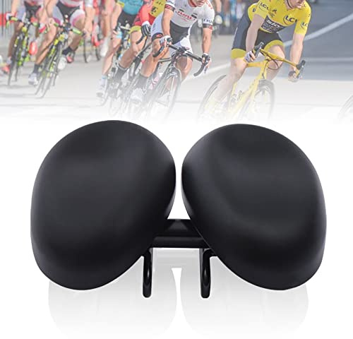Zweisitzer Fahrradkissen, Super Breiter Fahrradsattel Groß Heimtrainer Sitzpolster Ergonomischer Verstellbar Fahrradsitz Mountainbike Sattel für Damen und Herren