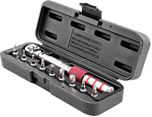 EXENXA 1/4 Dr 2-15Nm Mini Set di Chiavi dinamometriche per Bici Regolabili Kit di Strumenti per la Riparazione di Biciclette Cricchetto Chiave dinamometrica Meccanica Chiavi manuali
