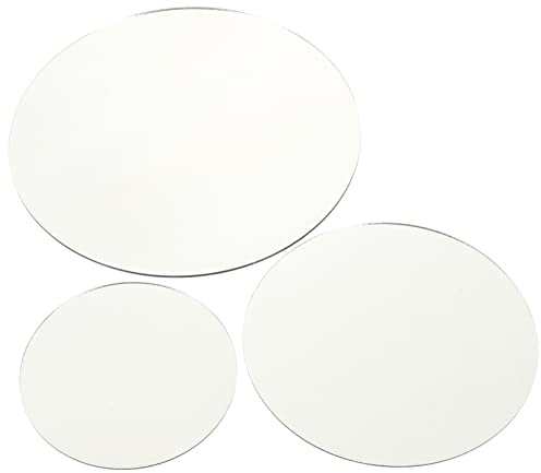 Spiegel Acrylplatte 3 Stück, Silberne Requisiten für Produktfotos | Fotohintergrundtafel, Klare Reflexion, Mehr Tiefe im Bild, für Beauty Produkte und Halsketten