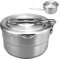 mizikuu Pentola da Campeggio, Vaso da Campeggio in Acciaio Inossidabile 1.5L di Grande Capacità Pieghevole Gavetta Scout Attrezzi da Cucina Adatta per Campeggio Escursionismo Picnic all'aperto